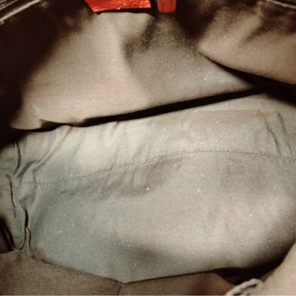 Gucci bamboo Red all Leather tote shoulder crossbody bag EUC authentic - Picture 10 of 11